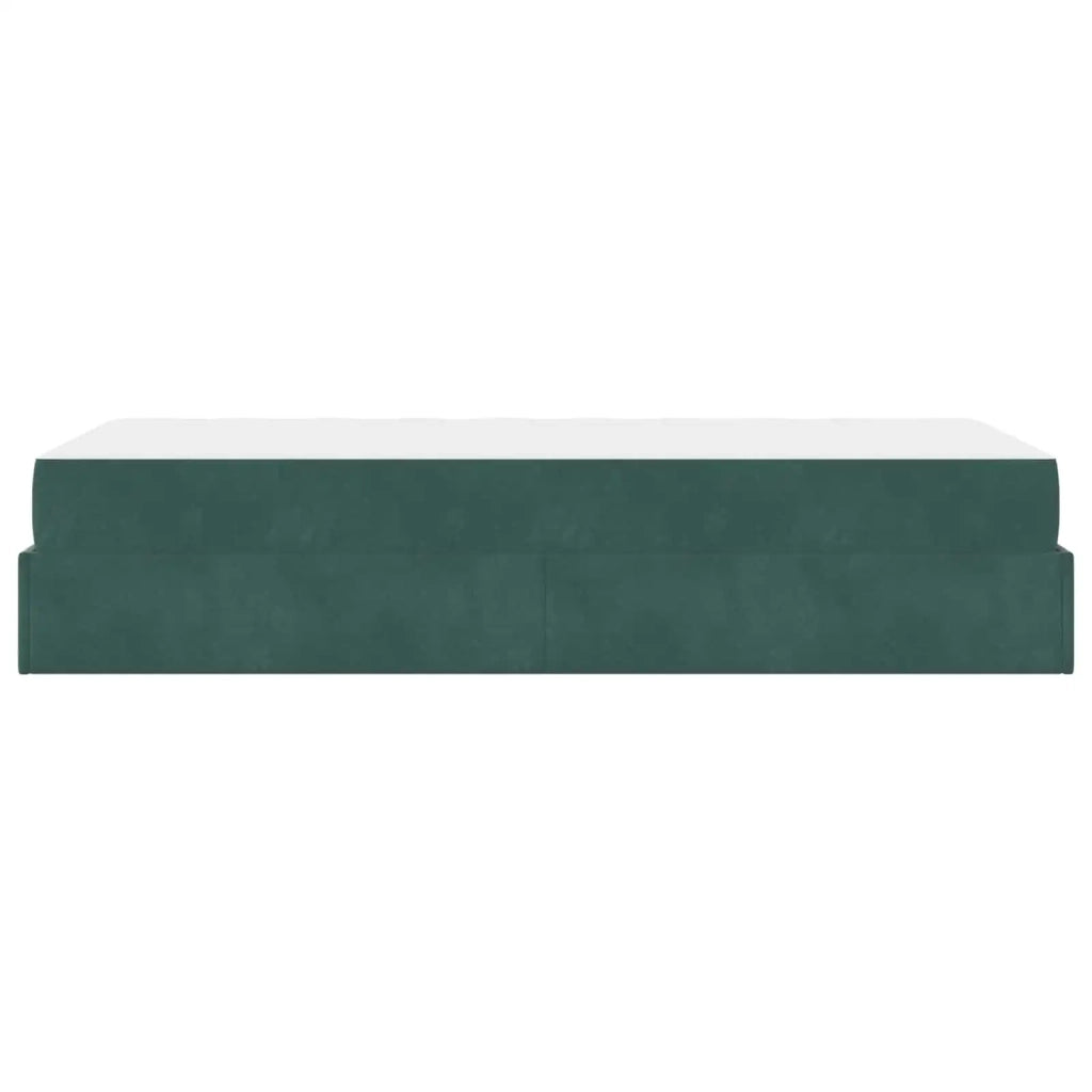 Struttura letto con materasso con materasso 2 pcs Verde Velluto