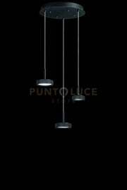 SOSPENSIONE NINA 3 LUCI NERO 3000K 1440LM 24W D.35CM VETRI ACQUISTABILI SEPARATAMENTE