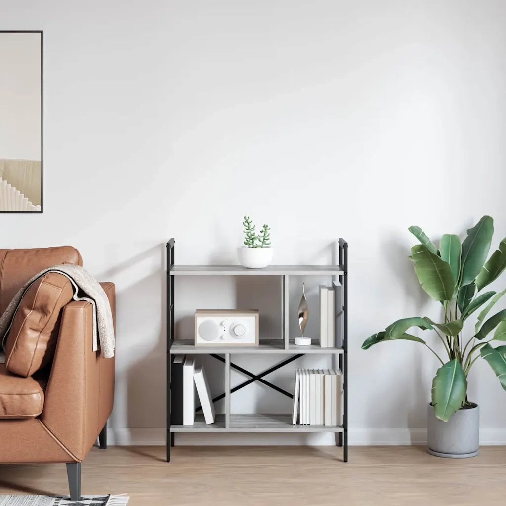 Libreria Grigio Sonoma 75 x 30 x 91 cm Legno multistrato 883973