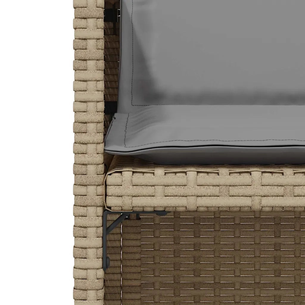 Set da Bistrò 3 pz con Cuscini Beige Misto in Polyrattan 365071