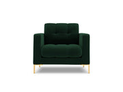 Cosmopolitan Design - Poltrona "Bali" in velluto verde bottiglia 