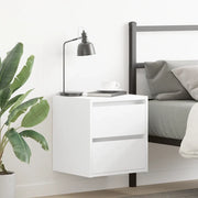 Comodini a Muro 2 pz Bianchi 38x34x40 cm 861248