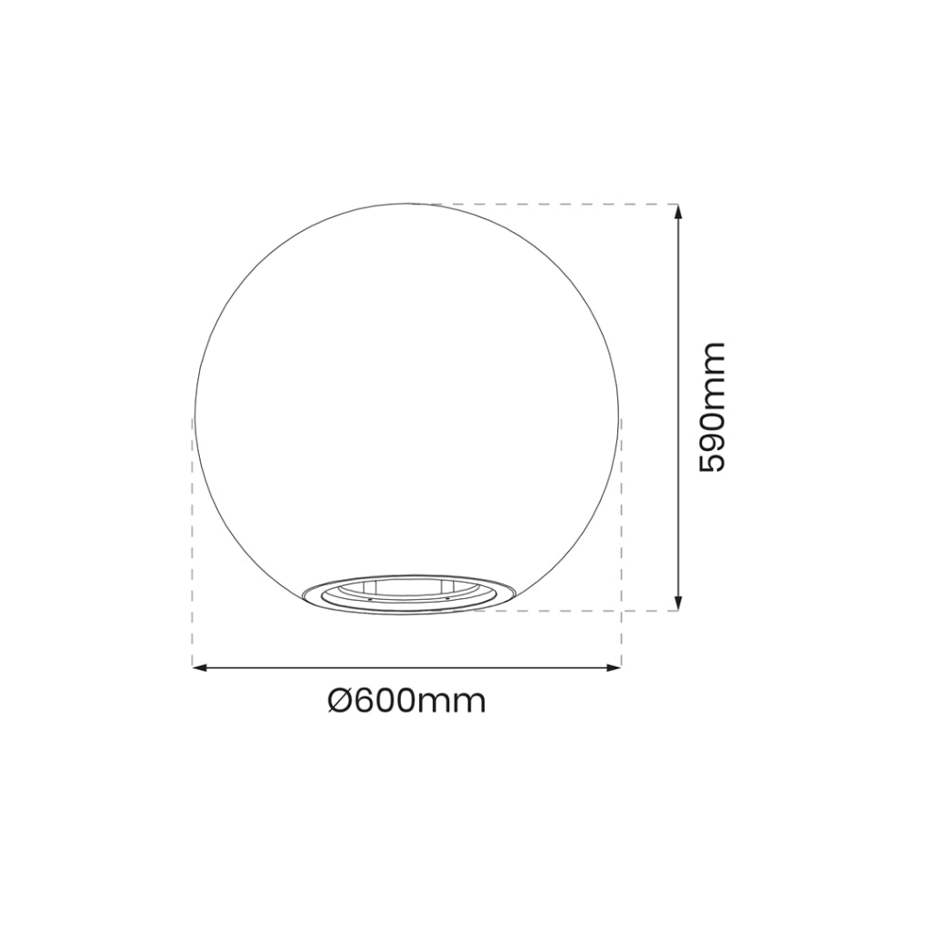 Lampada da giardino sfera bianca 60 cm Eko-Light EKO0459