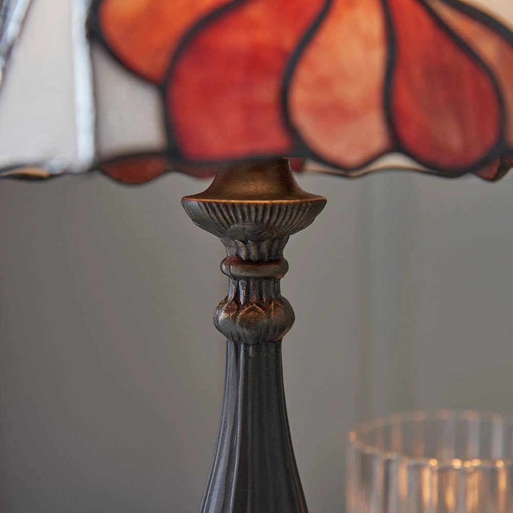 Lampada da tavolo Tiffany Botanica vetro floreale E14