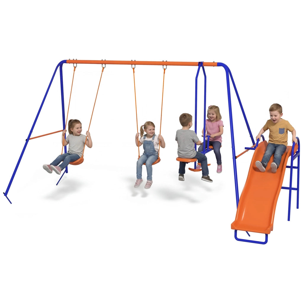 Altalena 4 in 1 per Bambini con Scivolo ¨C Minimal ¨C Multicolore