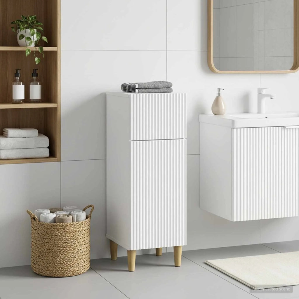Mobiletto da Bagno ARNHEM Bianco 30 x 31 x 80 cm 896605
