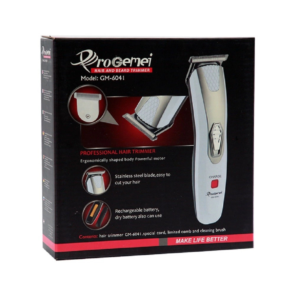 Trade Shop - Tagliacapelli Regolabarba Capelli A Batteria Ricaricabile Trimmer Rasoio Gm-6041 -