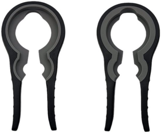 Flesopener universale, plastica, gomma, bianco, 19 x 9,2 x 2,2 cm