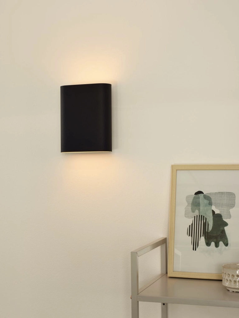 Applique Lucide Ovalis 2xE14 nera ottone 12219/02/30
