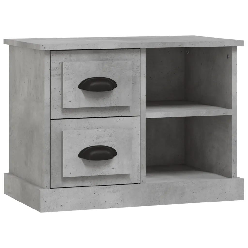Comodino-Tavolino da notte Grigio Cemento 60x35,5x45 cm