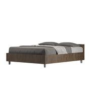 BS COM Letto matrimoniale francese contenitore 140x200 noce