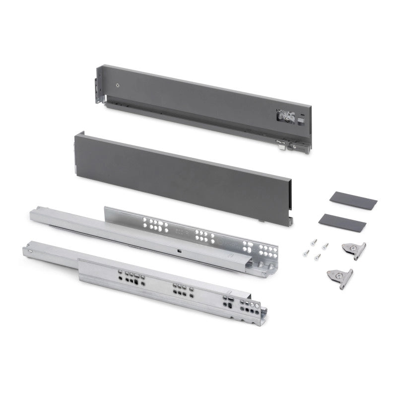 Cassetto esterno Vertex con regolazione 3D altezza 178mm, 40kg, profondità 400mm, Acciaio, Verniciato bianco