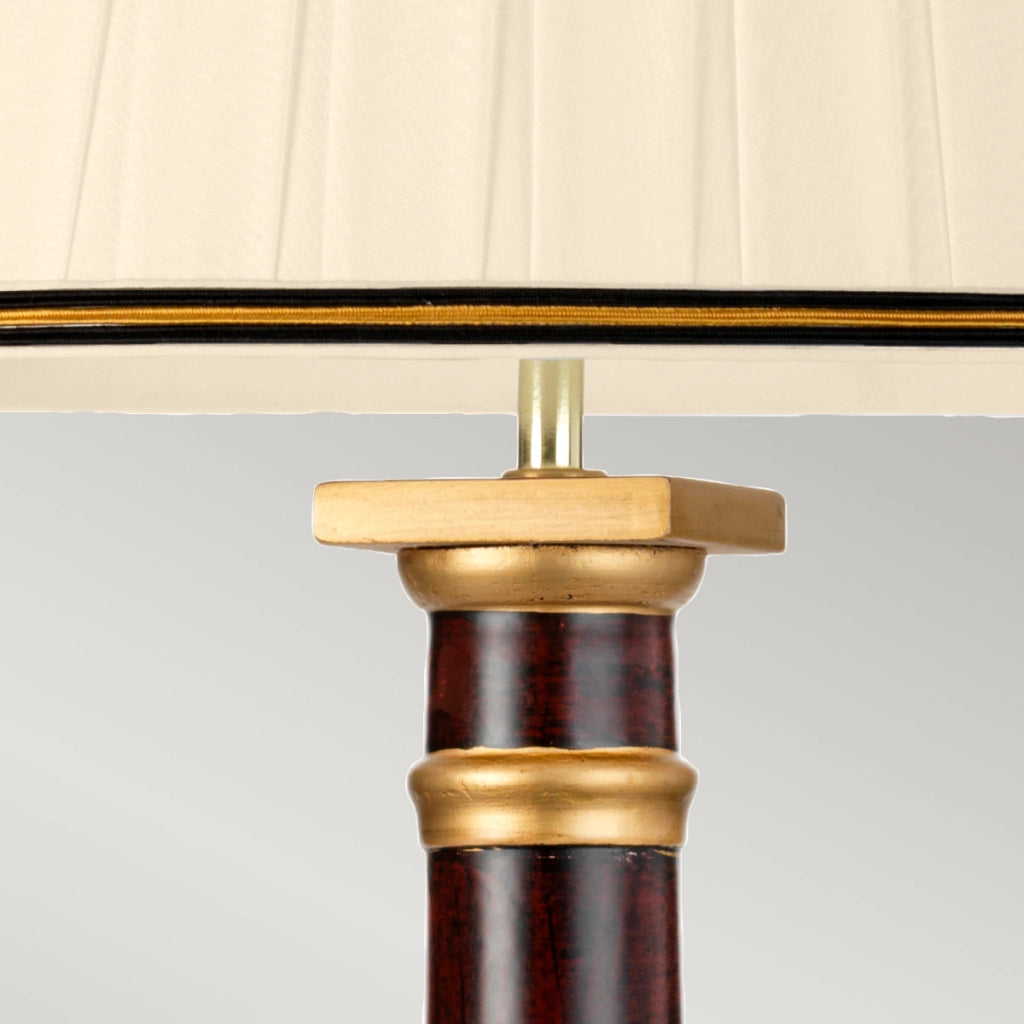 Lampada da tavolo Louviers legno rosso/oro 83cm E27