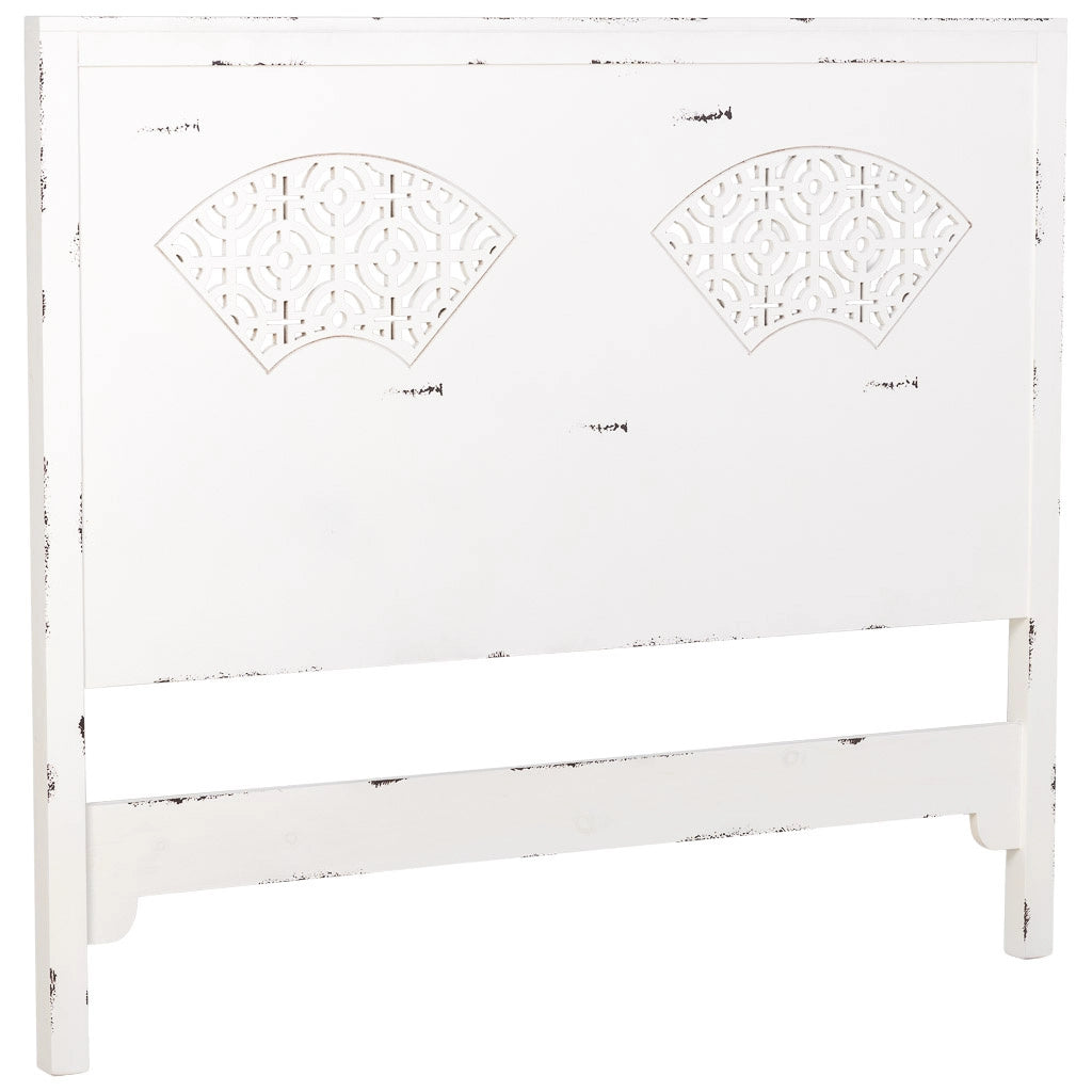 Testiera in legno bianco 150x5x130
