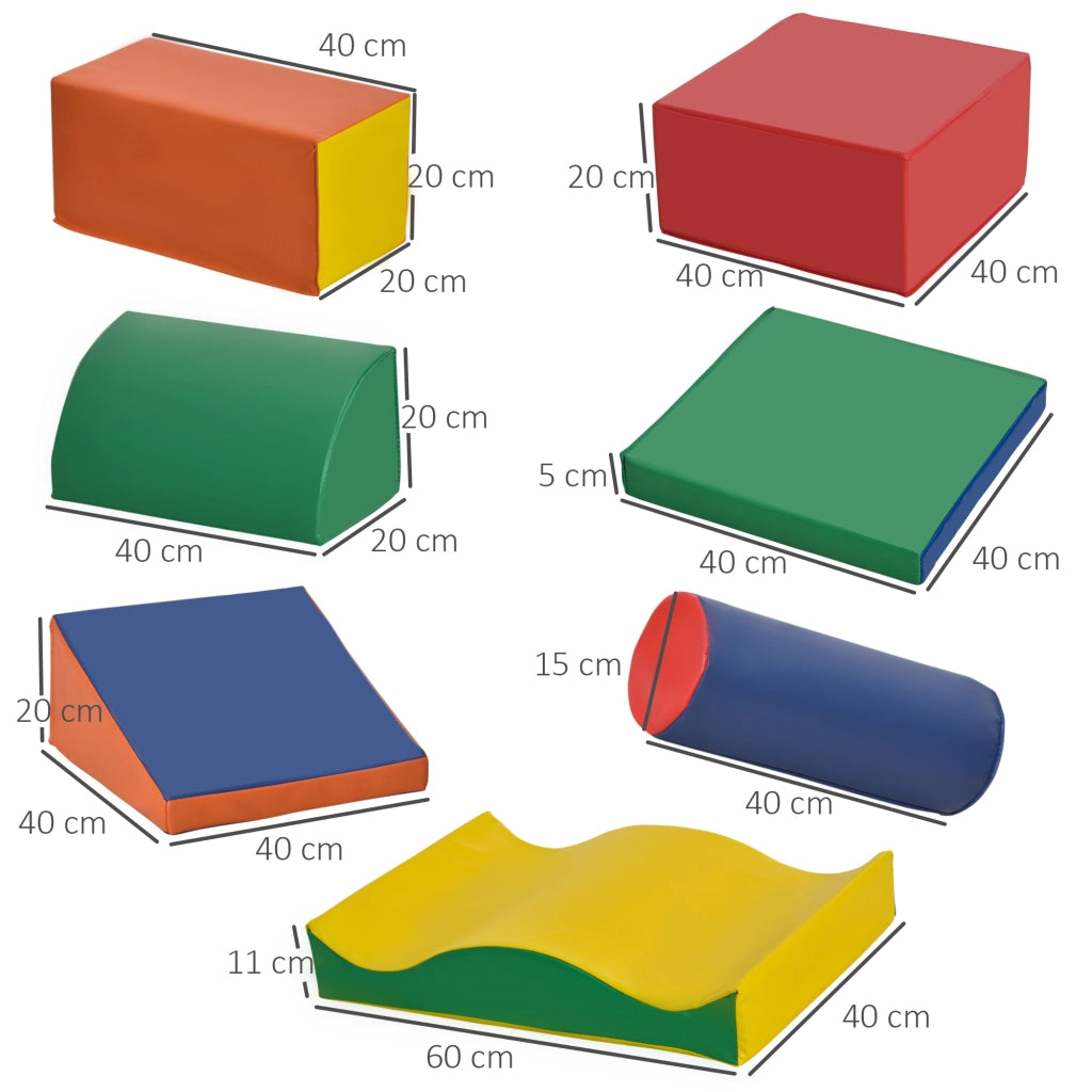 Set parcours motricita' bebe' ¨C zephmum ¨C 7 pezzi, multicolore