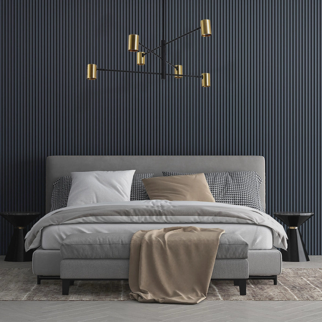 Lampada a sospensione Snow 6xGU10 oro/nero Light Prestige