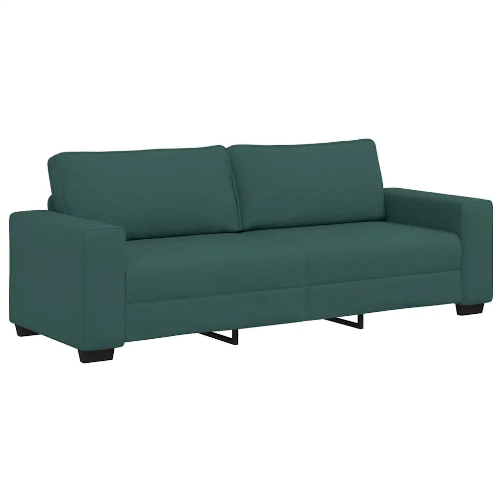 Set di Divani 2 pz con Cuscini Verde scuro in Tessuto 3324736
