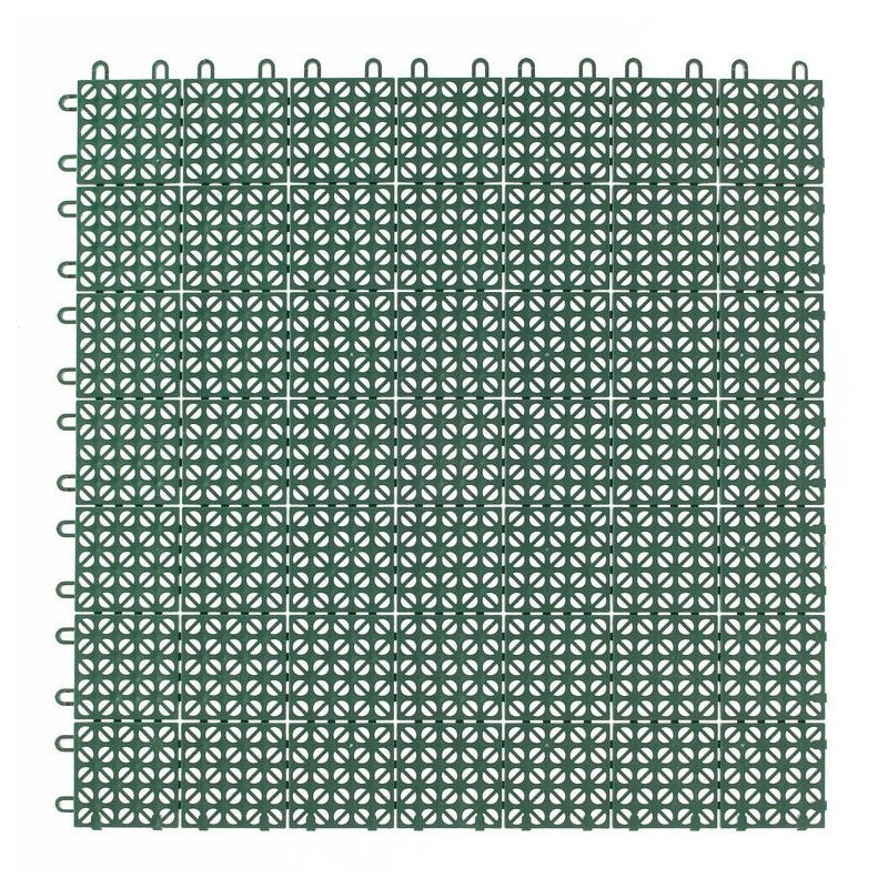 Set 4 Piastrelle Flessibili in Plastica 55,5 x 55,5 cm da Esterno Drenanti e Autobloccanti