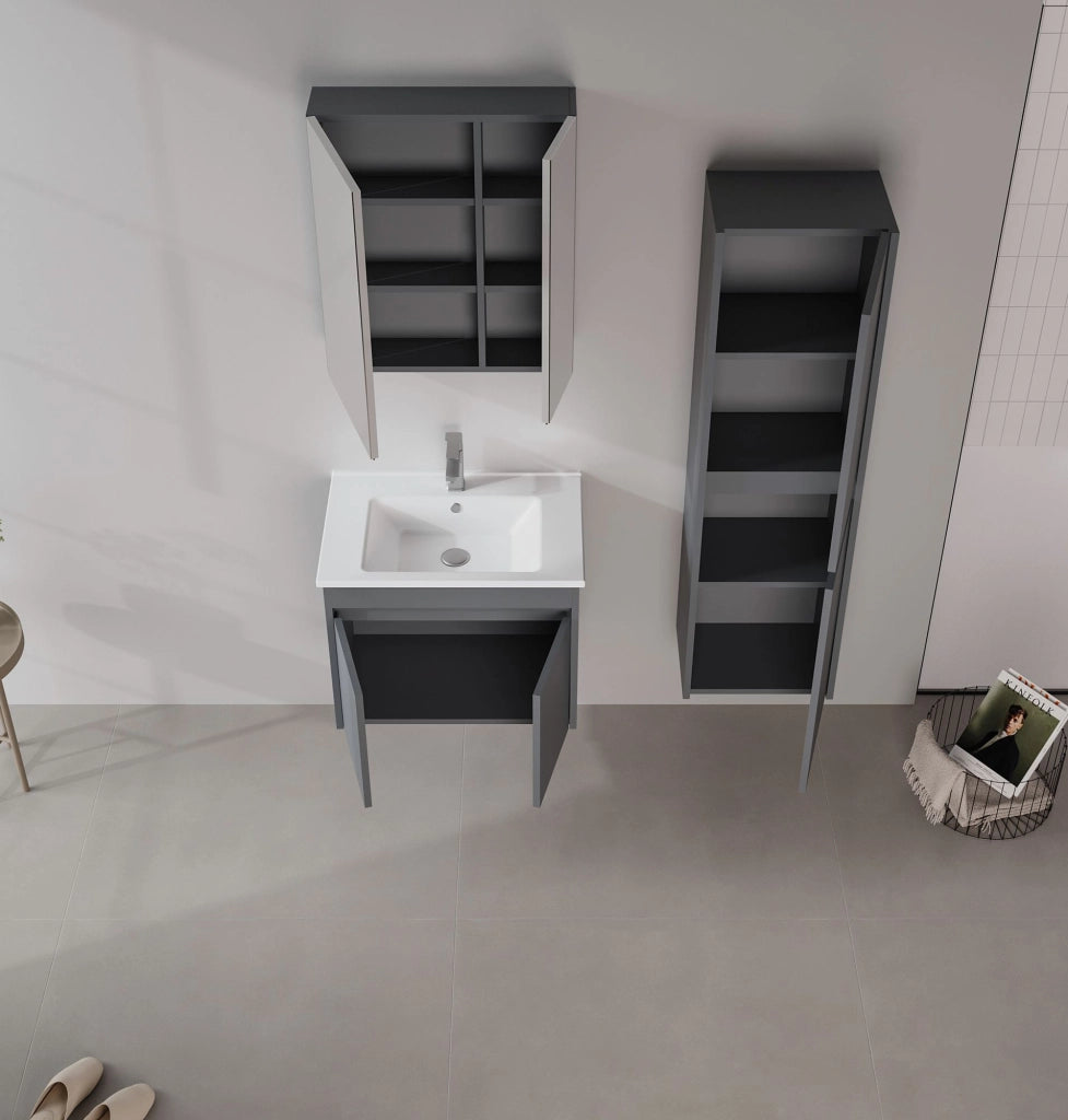 Mobile lavabo "Side 65 v2" - 65 x 45 x 52 cm - Antracite opaco