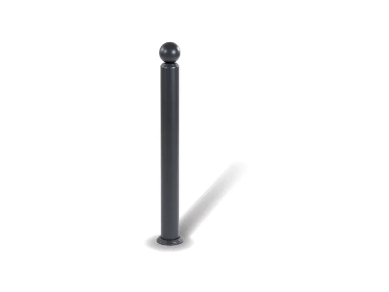 Dissuasore Pantheon Giochipark acciaio zincato Ø60 Ø80mm sfera decorativa grigio - Senza anelli - 60 mm