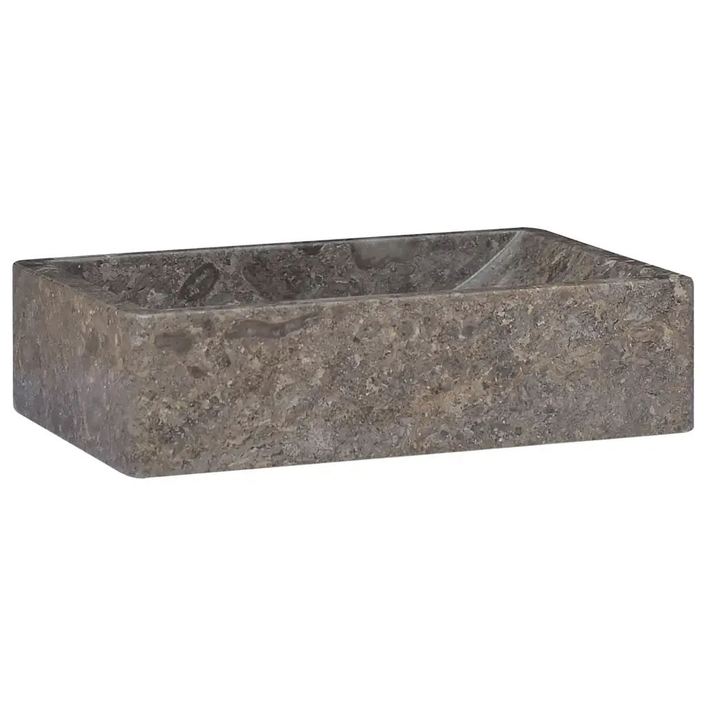 Lavello-Lavandino-Lavabo 45x30x12 cm Marmo Lucido Grigio