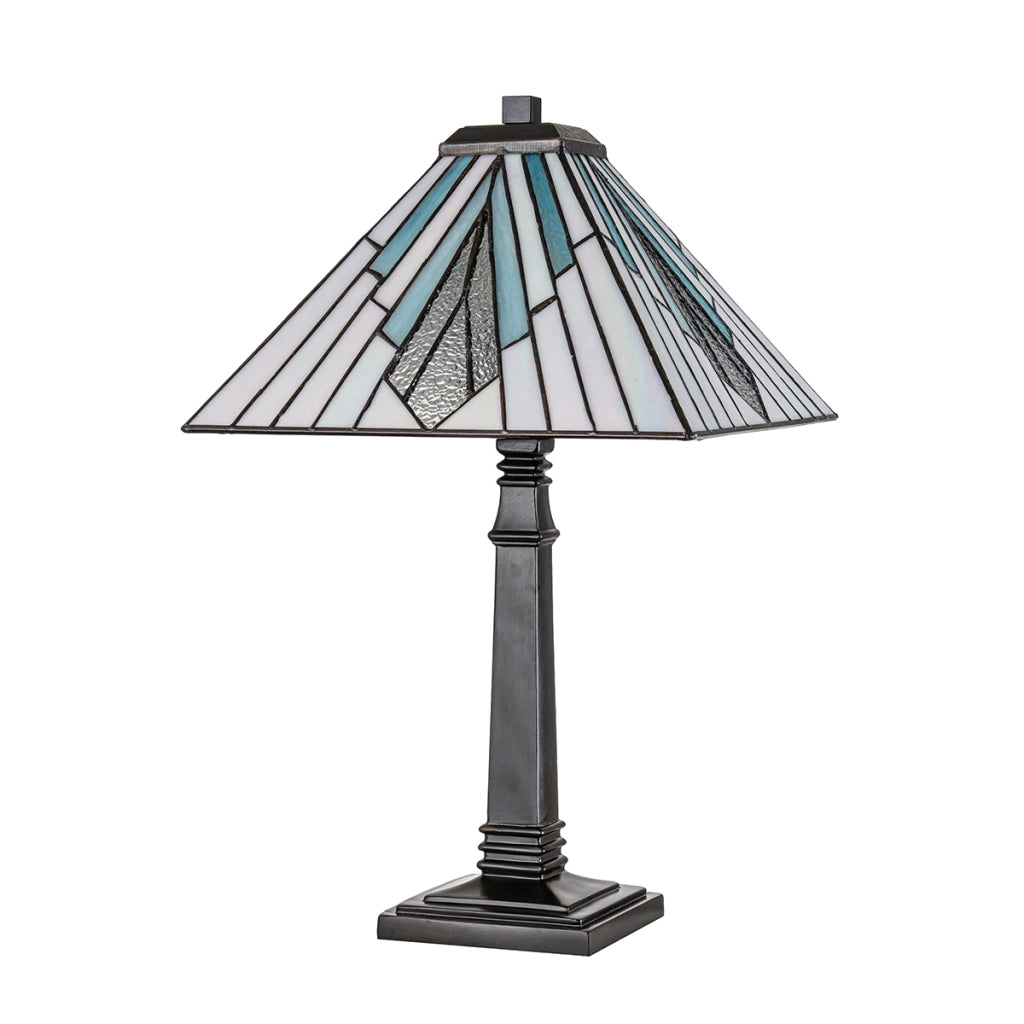 Lampada tavolo Tiffany Alderley grande bronzo E27 Elstead