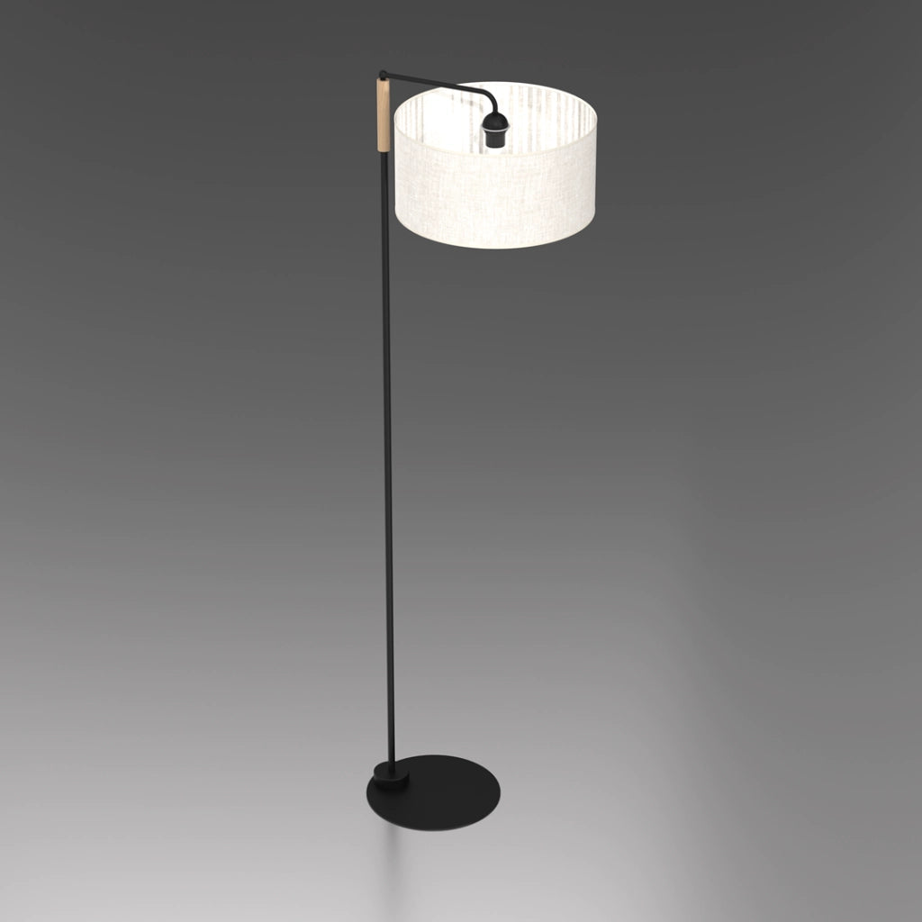 Lampada da terra Atlanta 1xE27 60W nero/grigio Milagro