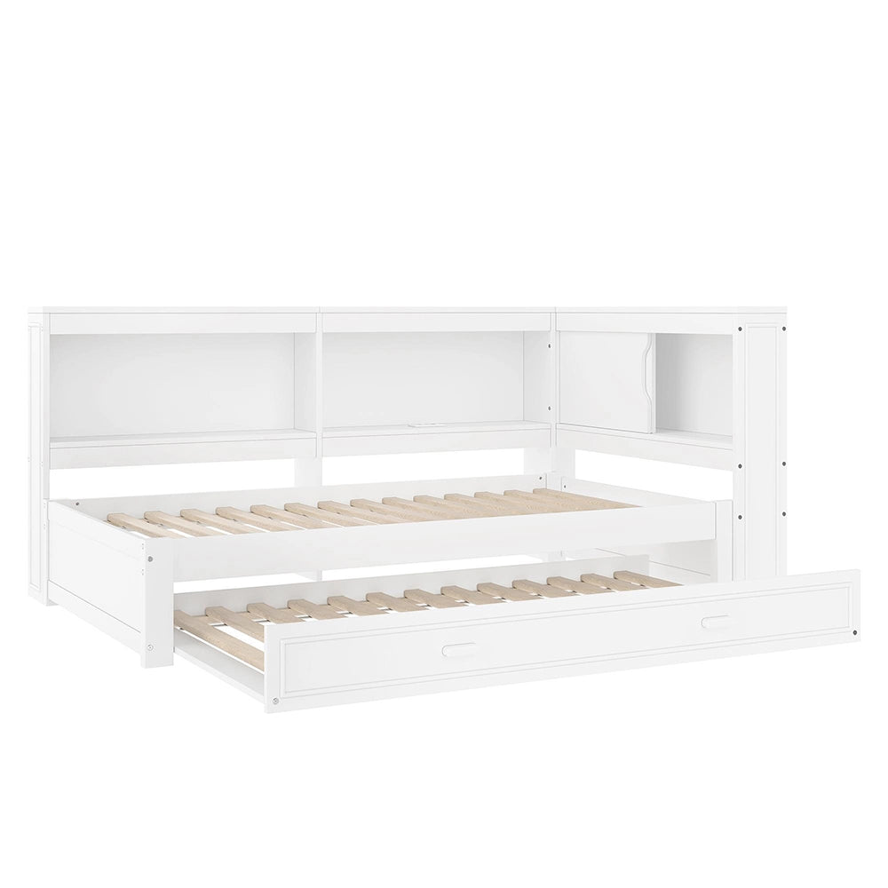 Divano letto 90x200cm?- Xylo - gigogne LED USB bianco