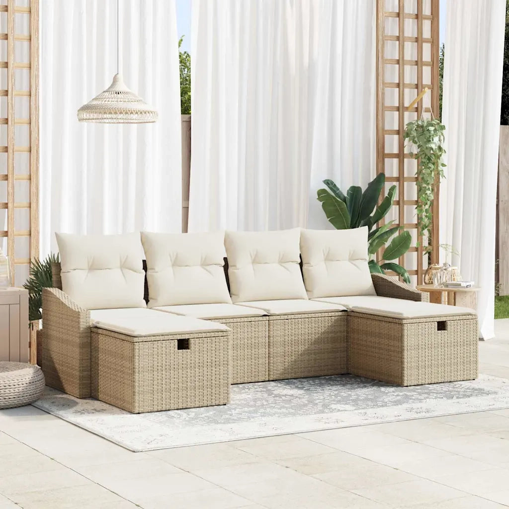Set di divani con cuscino 6 pcs polyrattan 3360652