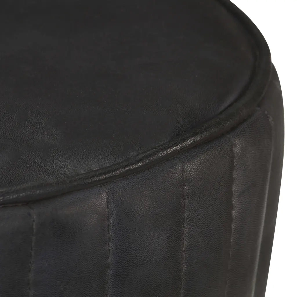 Sgabello da Bar Nero in Vera Pelle 321872