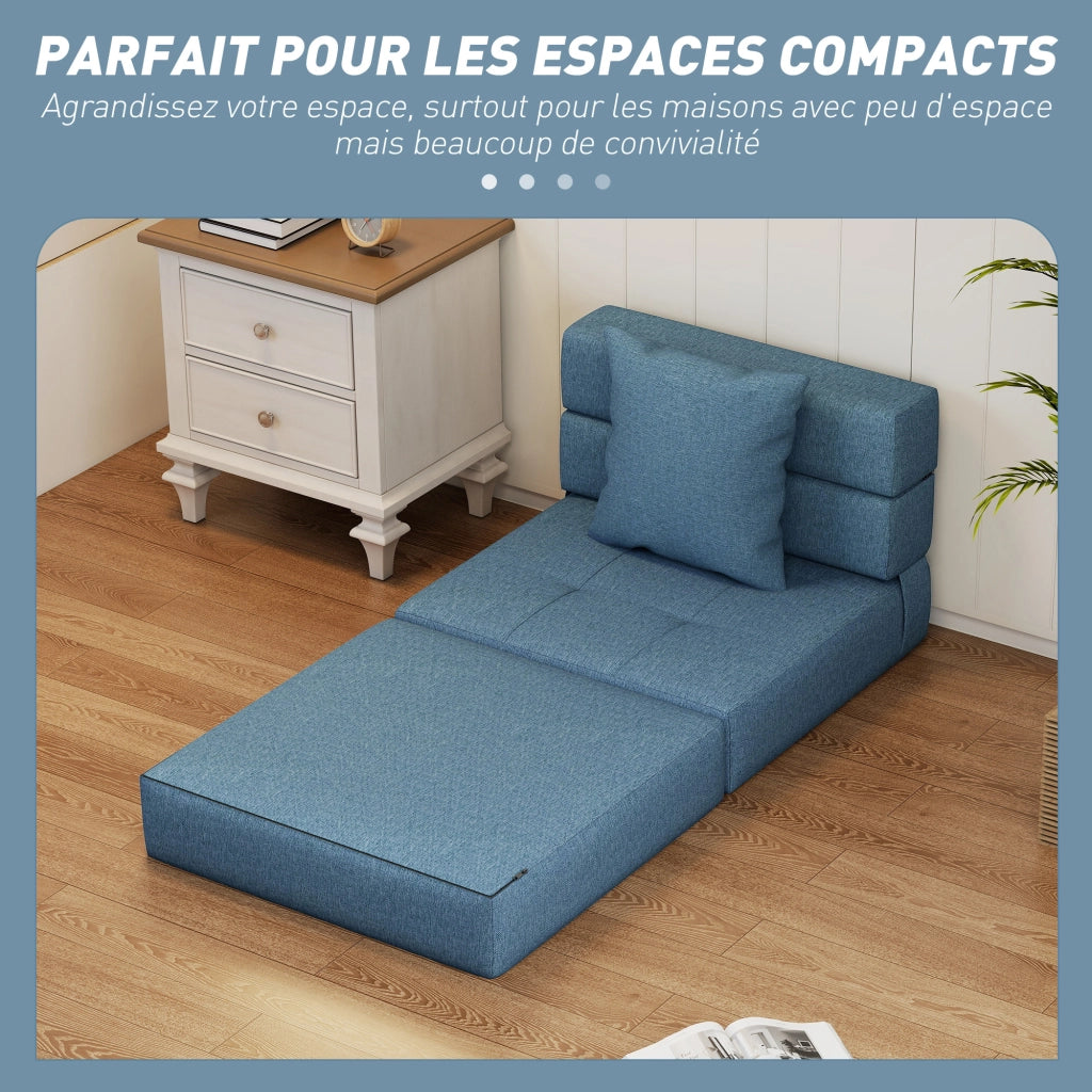 Poltrona letto ¨C Minimal ¨C tessuto blu scuro
