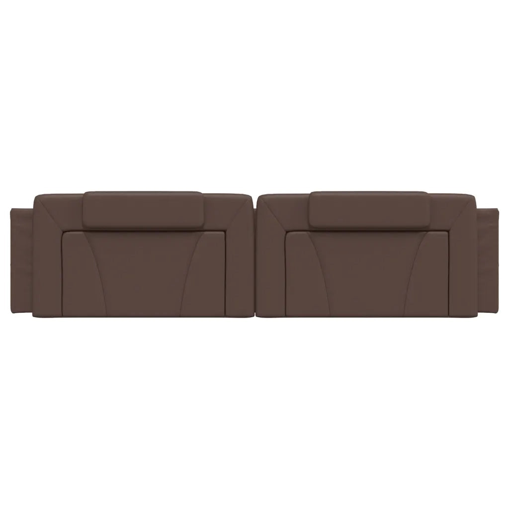 Cuscino Testiera Viana Marrone 200 cm in Similpelle 374816