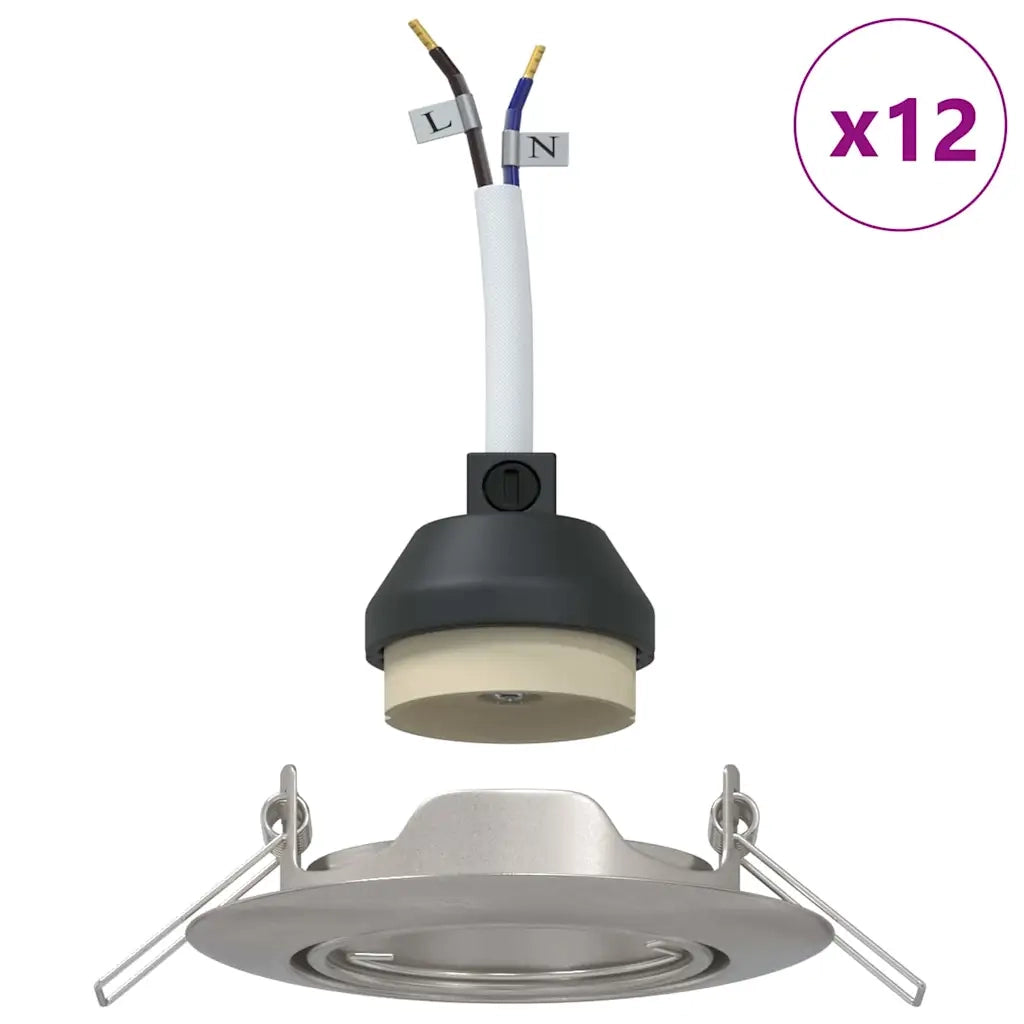 Spotlight 12 pz Argento 9 x 9 x 2.5 cm Metallo CFW8755008