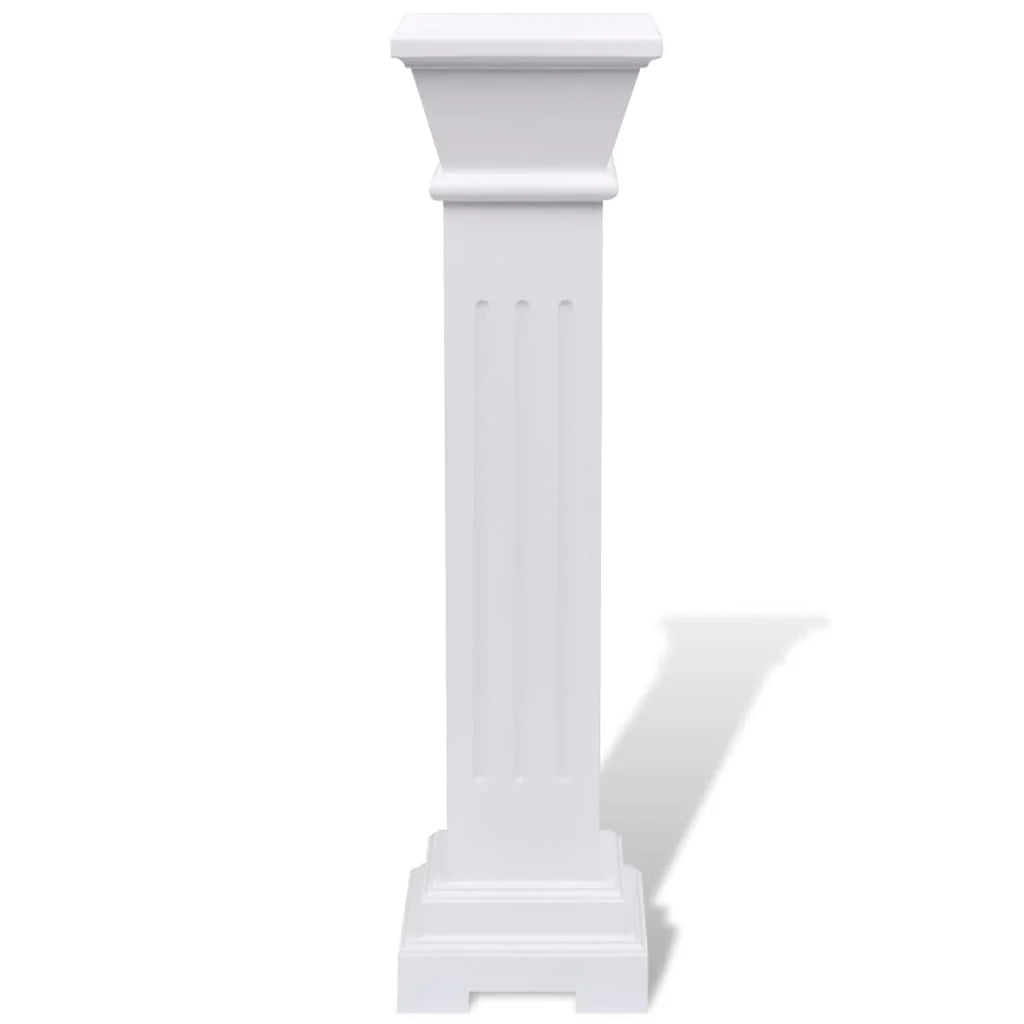 Portavasi classico a colonna quadrata MDF bianco 02_0045034