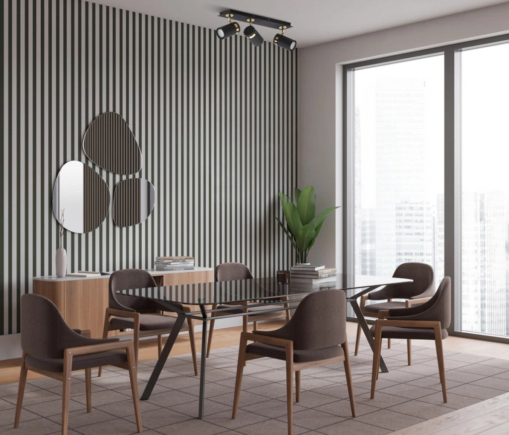 Spot soffitto moderno 3 luci nero oro orientabile GU10