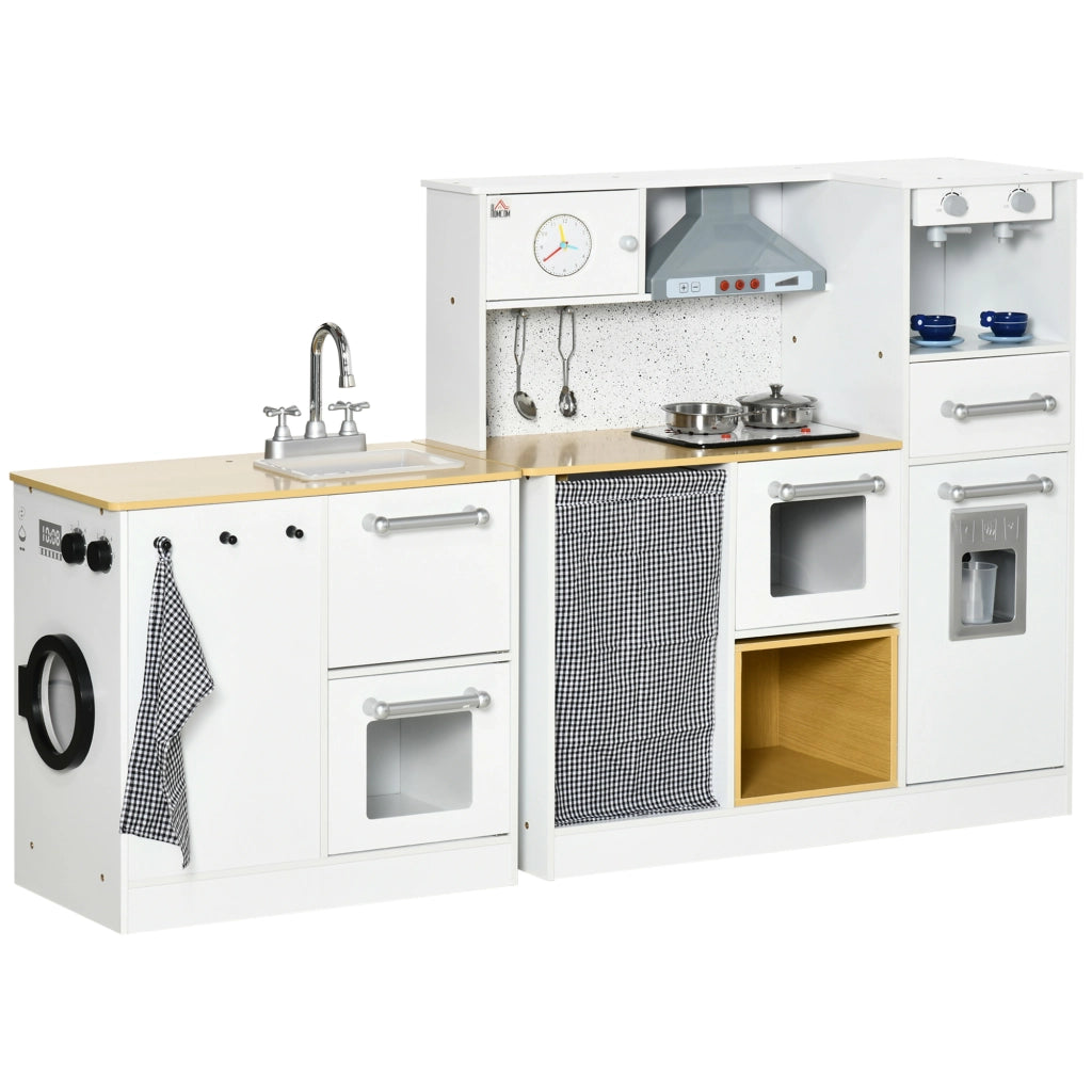 Cucina Giocattolo in Legno per Bambini ¨C Minimal ¨C Bianco con Luci e Suoni