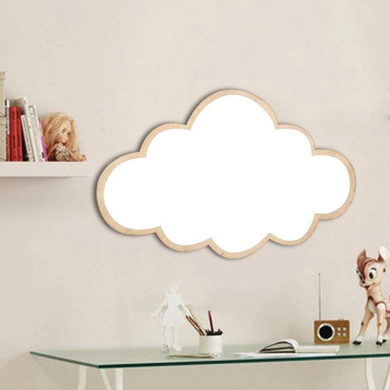 Specchio Decorativo per Bambini con Forma di Nuvola - Acrilico - Supporto per Parete - Sicurezza - Decorazione - 38 x 25 cm - Resistentente - Specchio Decorativo