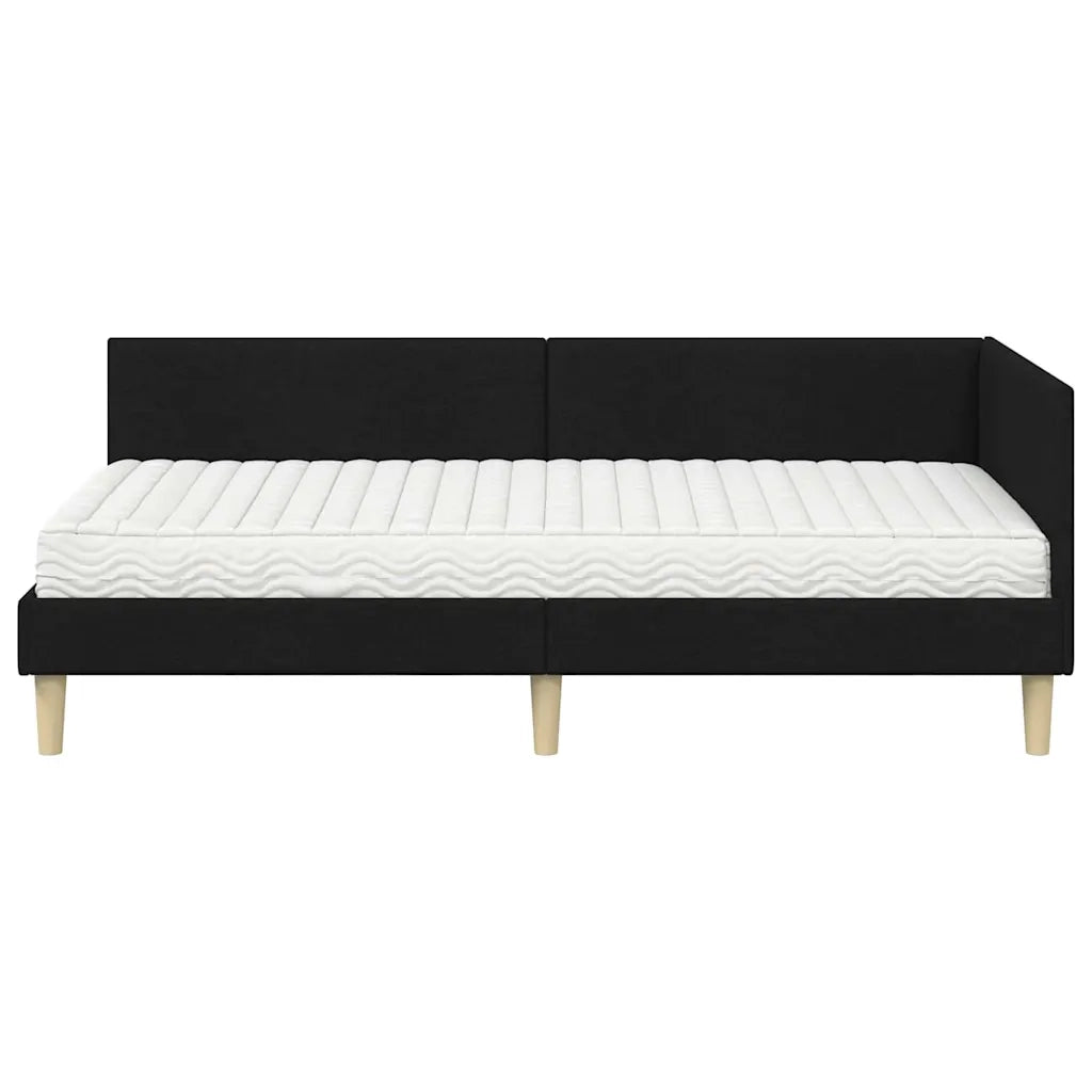 Struttura Letto Angolare con Materasso 2 pcs Verde Tessuto 3393743