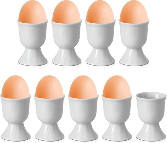 Egg Moulds in Porcelain - per Colazione - 8 pezzi - bianchi