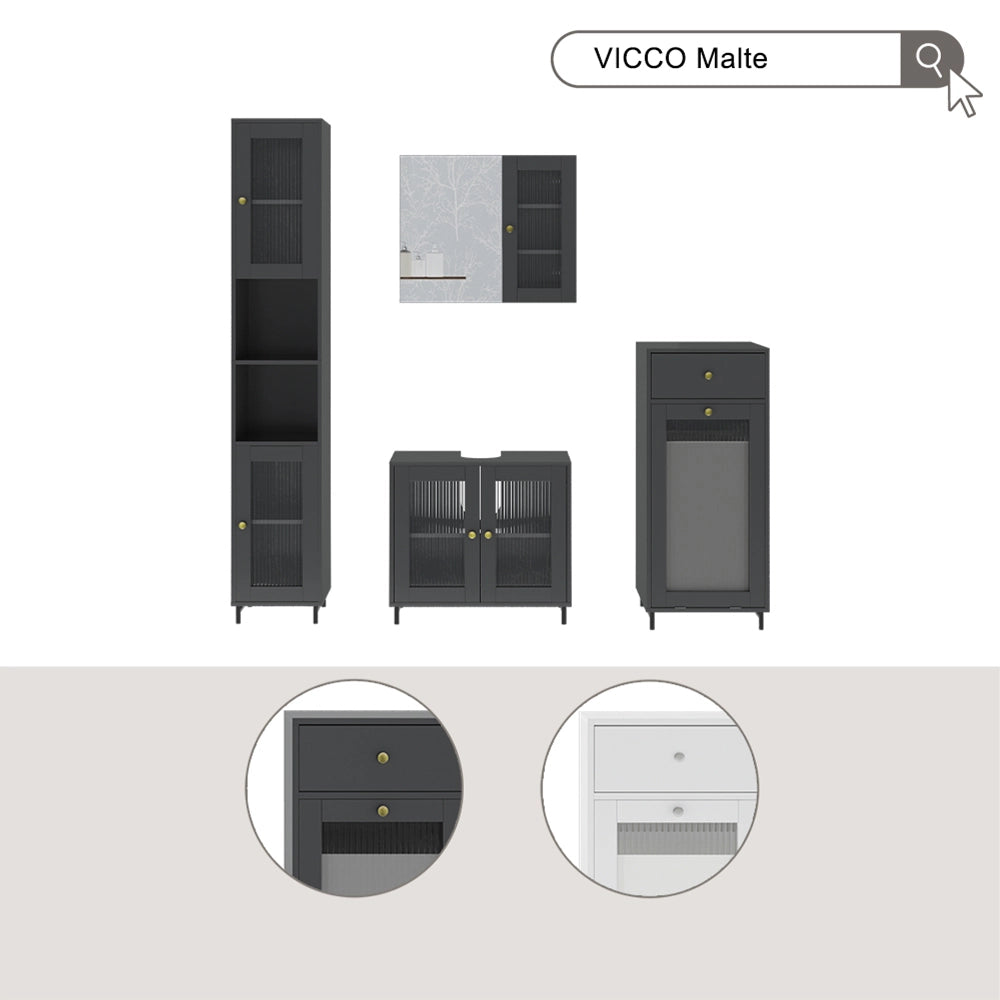 Armadio Vicco midi grigio 40 x 96 x 40 cm