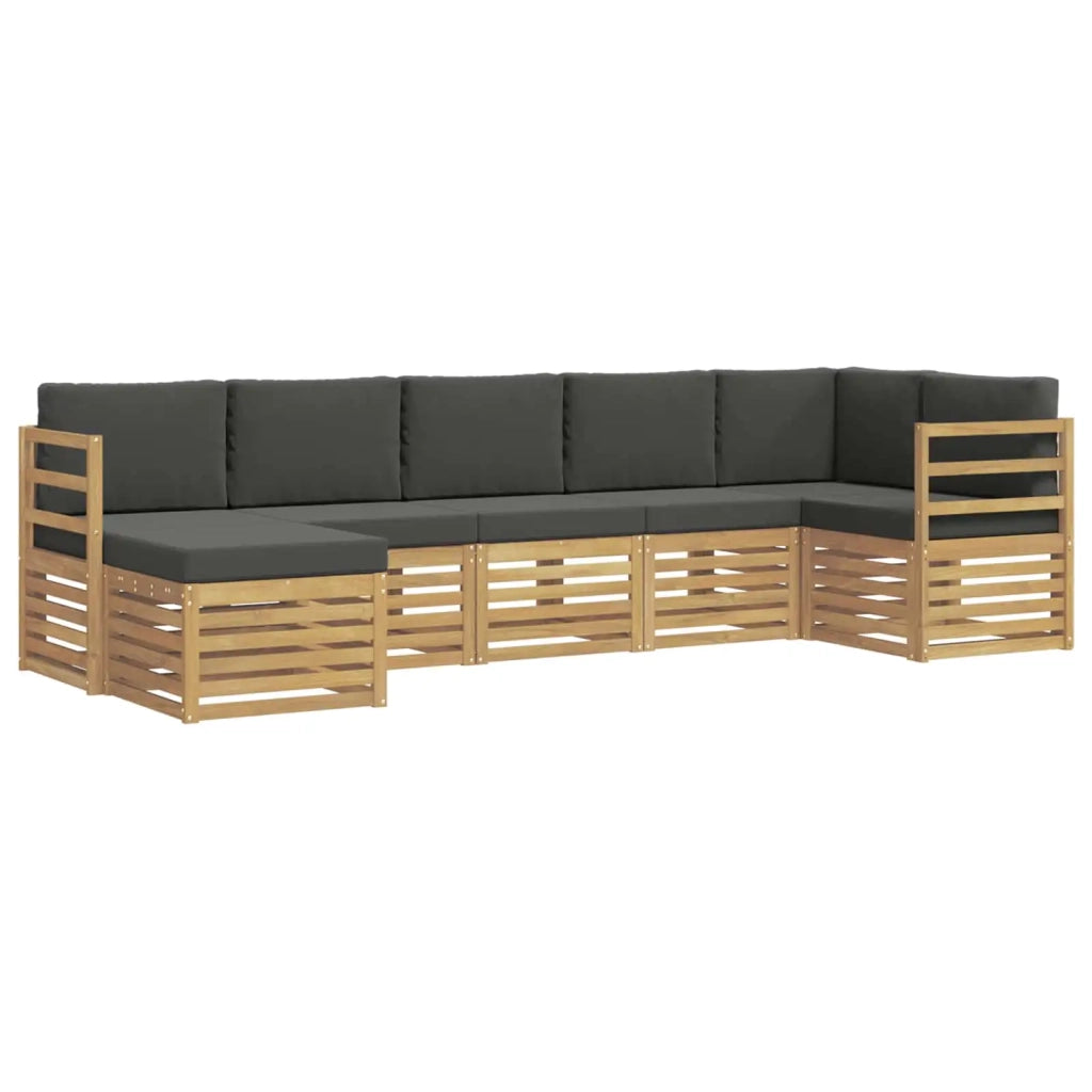 Set di divani da esterno 7 pcs Bianco e Antracite 3392177