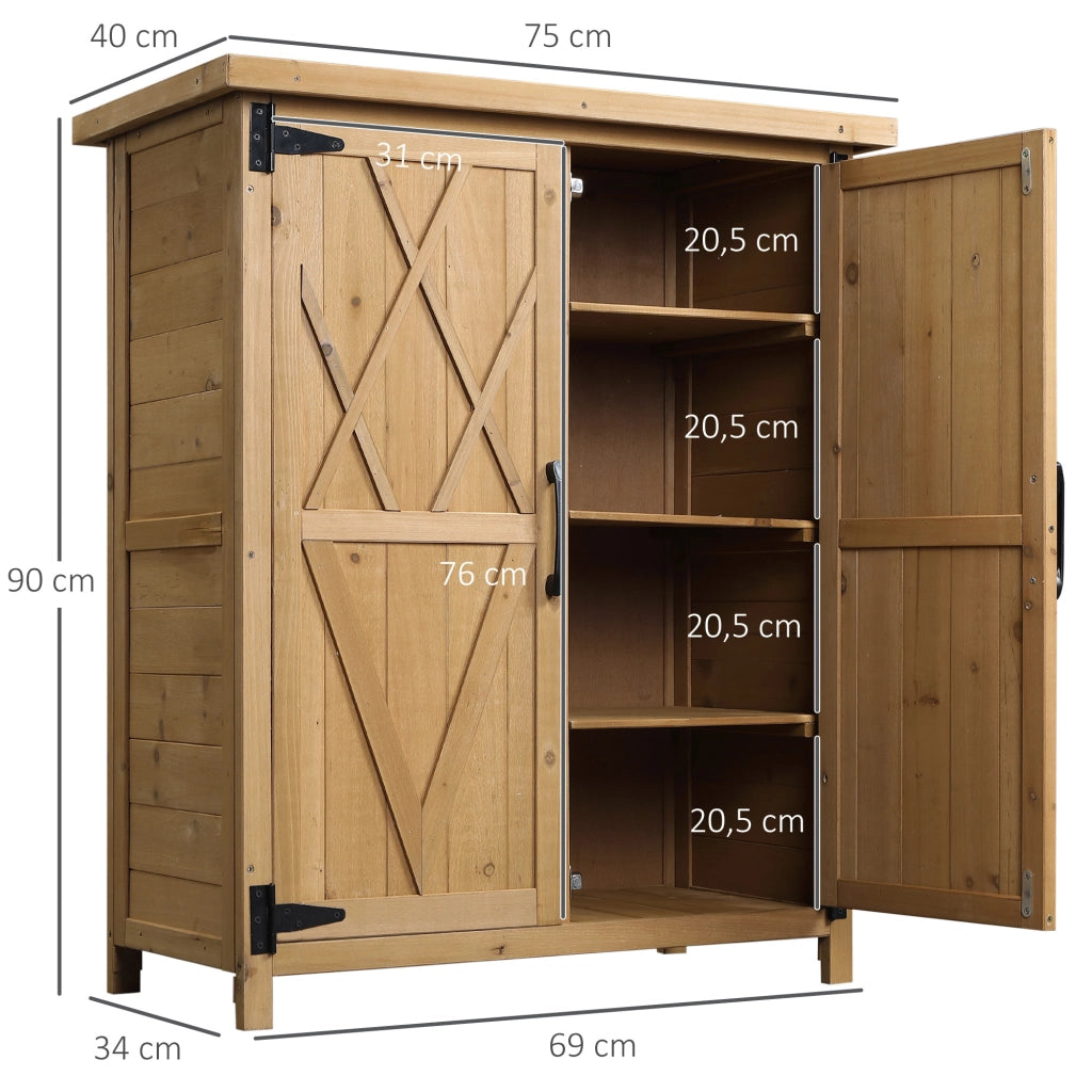 Armadio da Giardino ¨C Minimal ¨C Legno 75x40x90 cm