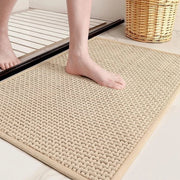Pavimento per doccia, antiscivolo, lavabile, 40 x 150 cm, morbido chenille, pavimento per doccia, super assorbente, antiscivolo, lavabile in lavatrice per doccia, bagno, vasca da bagno - beige