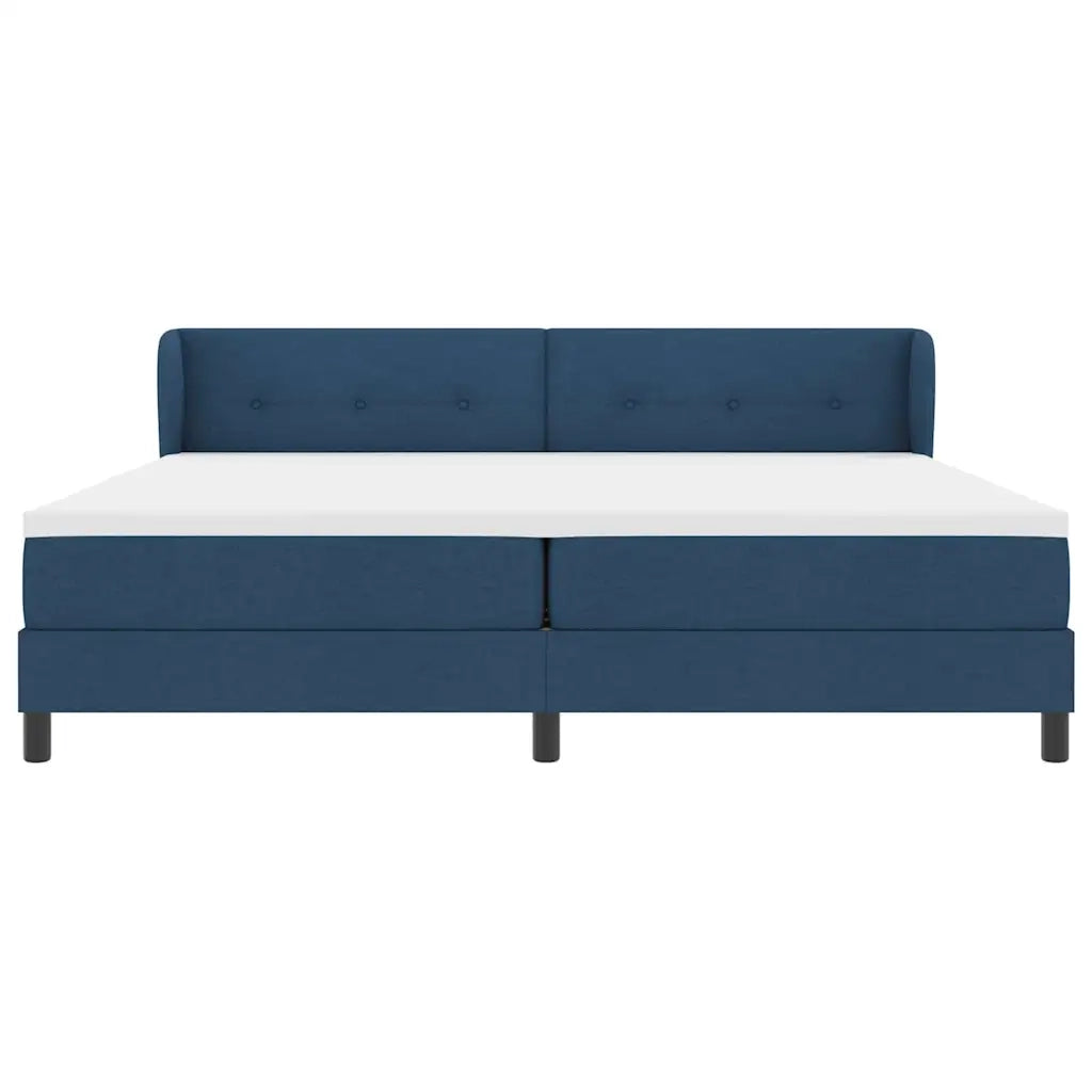 Letto a molle con materasso Blu 200 x 200 cm Tessuto 3340051