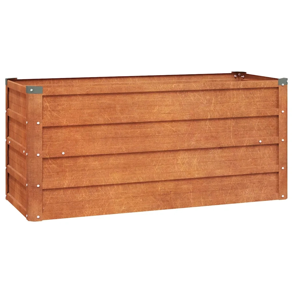 Letto Rialzato da Giardino Ruggine 100x40x45 cm Acciaio Corten 151950