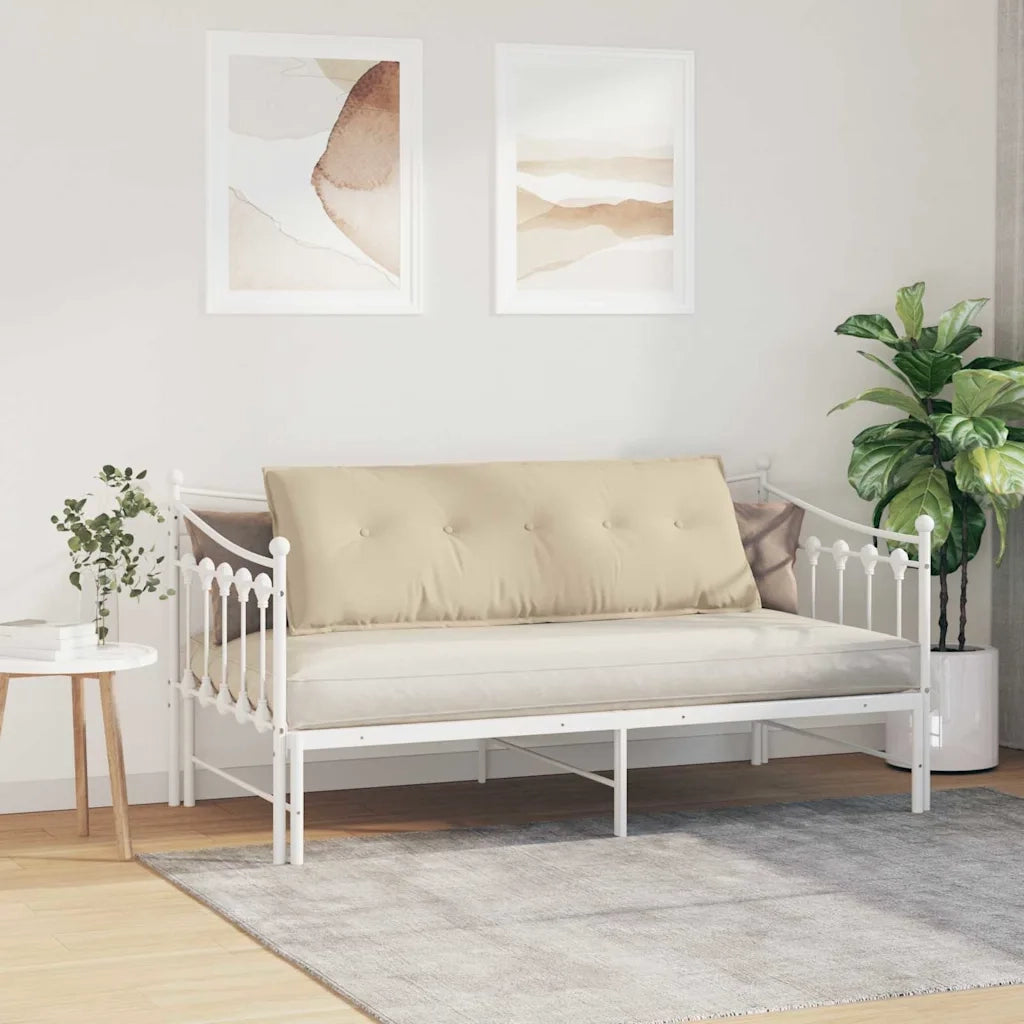 Cuscino per Schiena | Cuscino dorsale Crema 140 x 50 cm Tessuto in Microfibra