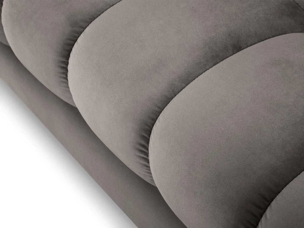 Cosmopolitan Design - Divano "Bali" 3 posti in velluto grigio chiaro 