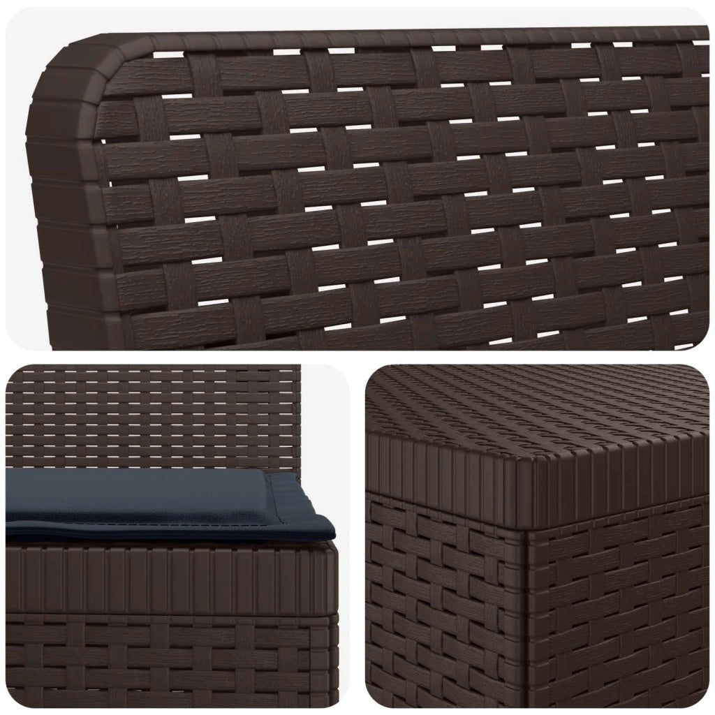 Divano da esterno-Divano da Giardino 3 posti con cuscini in look rattan PP 507468