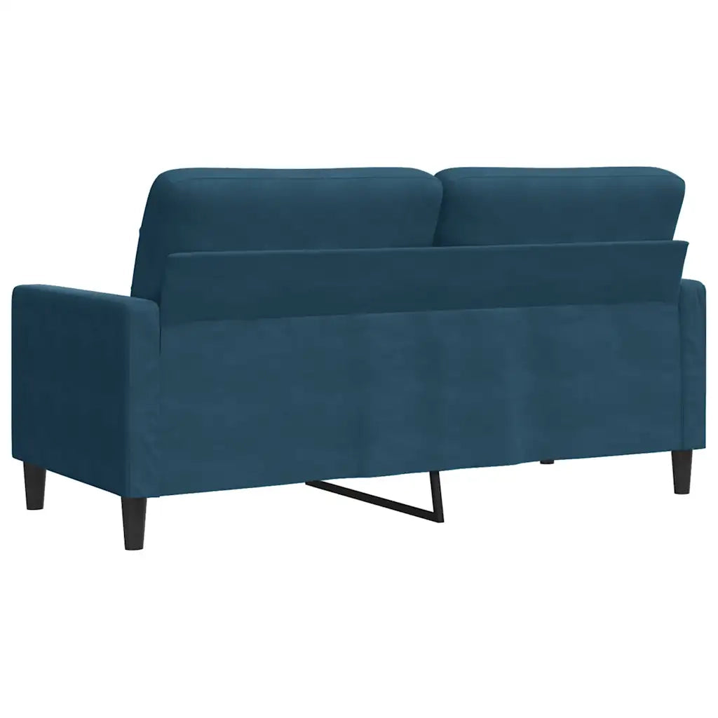 Divano a 2 Posti Blu 140 cm in Velluto 4007633