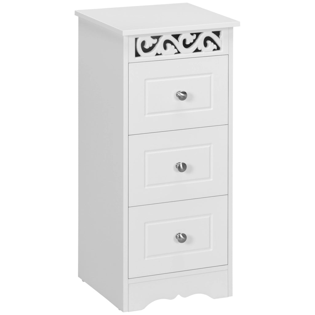 Mobiletto Basso con Cassetti ¨C Minimal ¨C Bianco 29.8x29.8x68.5cm